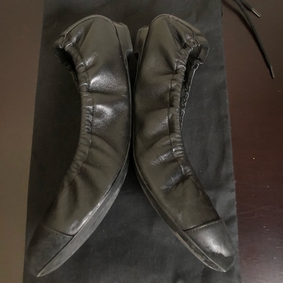 Chanel Classic Cap-toe Stretch Ballet Flats 37.5 - Picture 4 of 7